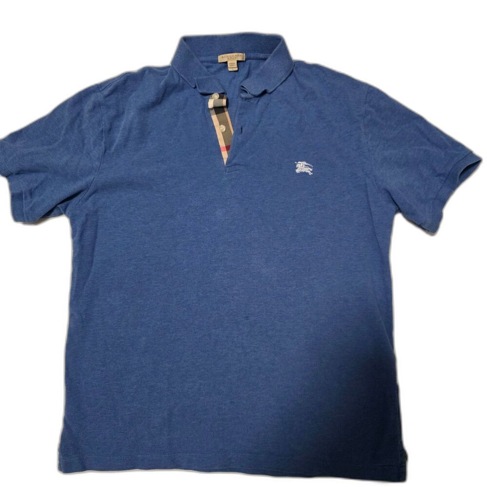 Burberry Brit Preppy Polo Blue 100% Cotton Classic L